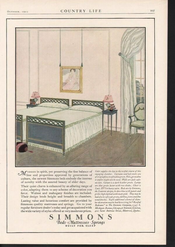 1923 SIMMONS MATTRESS BEDROOM FURNITURE SPRING SLEEP AD14908