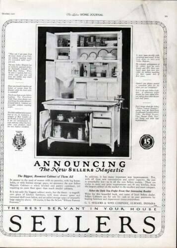 1920 SELLERS KITCHEN CABINET FURNITURE MAJESTIC HOME AD7233