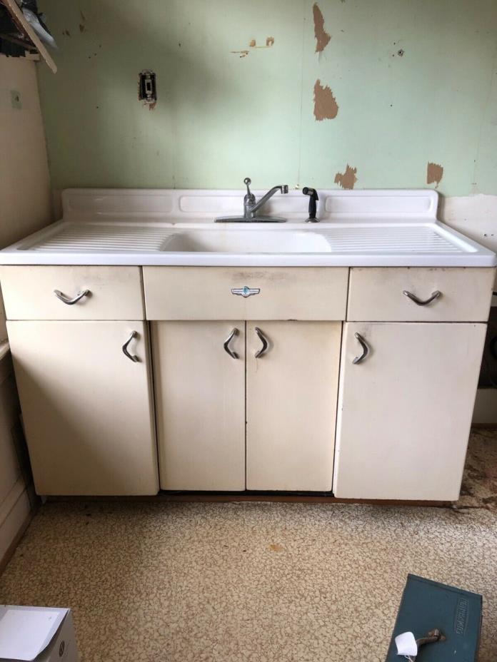 Youngstown Kitchens Cast Iron Sink and Matching Cabinets