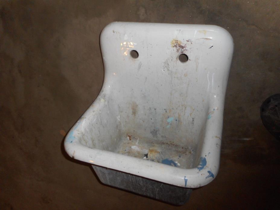 Old cast iron Highback farm house kitchen sink PICKUP ONLY