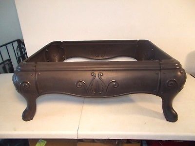 ANTIQUE CAST IRON STOVE BASE FANCY CLEAN READY TO USE AS COFFEE TABLE OR OTHER