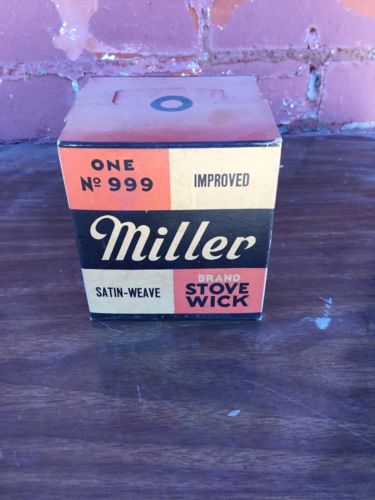 Vintage NOS Miller No. 999 Improved Satin Weave Stove Wick NIB