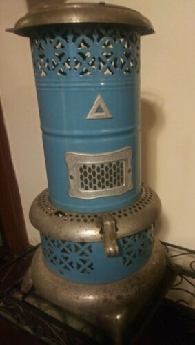 Antique Blue enamel #1630  Perfection Oil Kerosene Parlor Cabin Heater