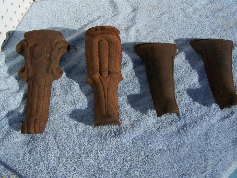 Antique Cast Iron Stove Legs Lot of 4