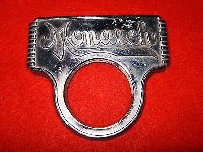Monarch Stove Emblem Antique Kitchen Iron Porcelain Metal Sign Art Deco Badge