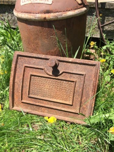 VINTAGE CAST IRON Wood Stove Door Homestead Smoke House Oven Outdoor Kitchen