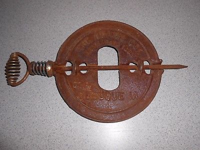 USED Vintage The Adams Co. Cast Iron Stove Damper 7