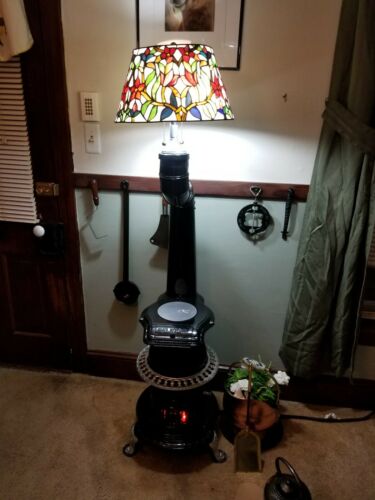 Antique Pot Belly Stove Made Into Lamp
