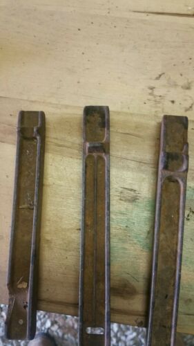 Vintage Antique Cast Iron Wood Coal Stove Lid Lifter Handle lot of 3