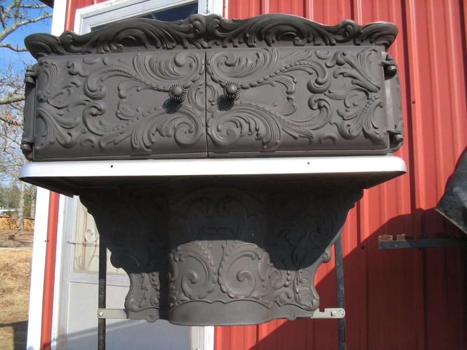 ANTIQUE CAST IRON STOVE WARMING OVEN BY WEHRLE