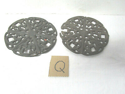 Two antique vintage W & P Mfg Co.  cast iron stove top simmering covers