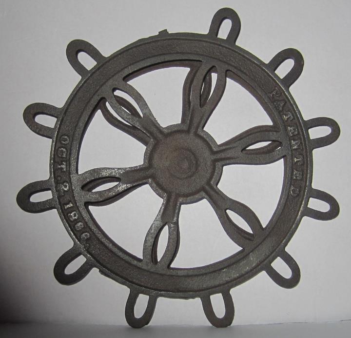 Patent 1886 Cast Iron Lazy Susan Trivet Combination... Primitive Kitchen