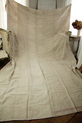 Antique farmer's Cart Cover linen sofa cover , slip cover HUGE 160 X 96 18 POUND