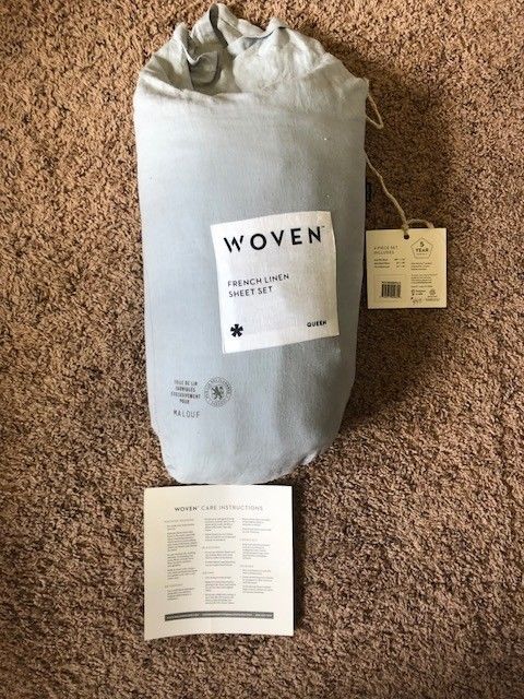 Woven French Linen Sheet Set - Queen Sized