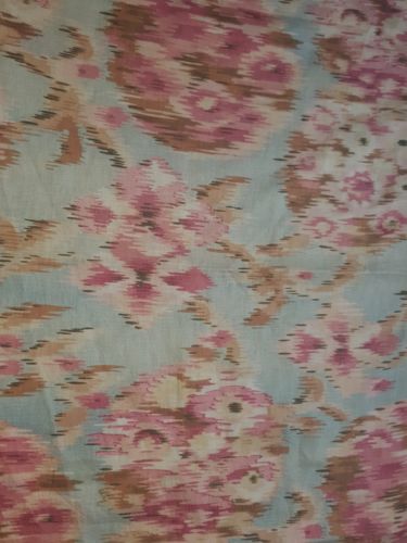 Antique French Cotton C.1910. Charming pink rosebushes in shades 2 dream about!!