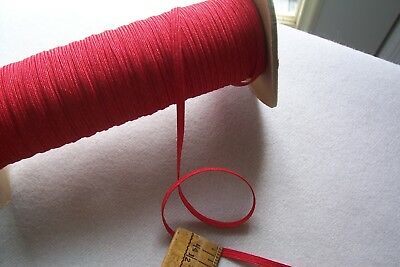 Vtg 8 yards Narrow Apple Red Middy Braid Cotton/Rayon FAST COLOR