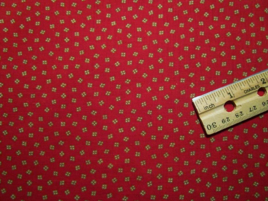 Antique Fabric 1800's Turkey red Calico 24