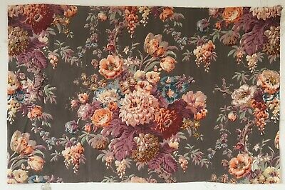 Beautiful 19th C.  French Cotton Printed Floral Fabric (2587)