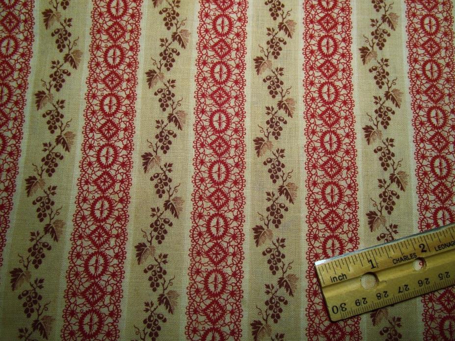 Antique Fabric 1800's Dress print 24 1/2