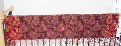 Antique Red Velvet Piano Scarf Coverlet Blanket Fabric Victorian Edwardian Art