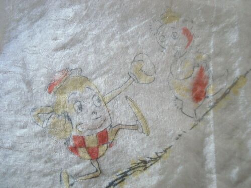 Antique Silk Children's Hankie - Humpty Dumpty - Nursery Rhymes - #369