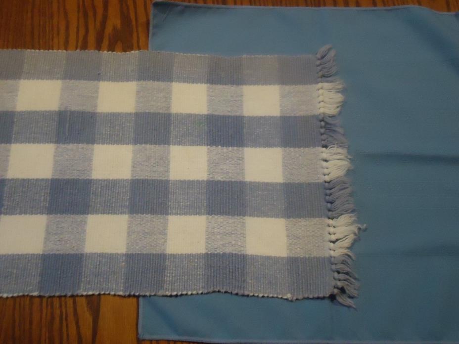 Placemat (Blue & White), Napkin (Blue), 1 of Each, Great Shape