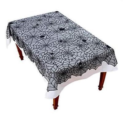 Happy Halloween Black Lacey Print Table Web Cover Size 30