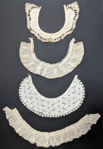 Antique Edwardian Lace trimmed Collars Collection #16