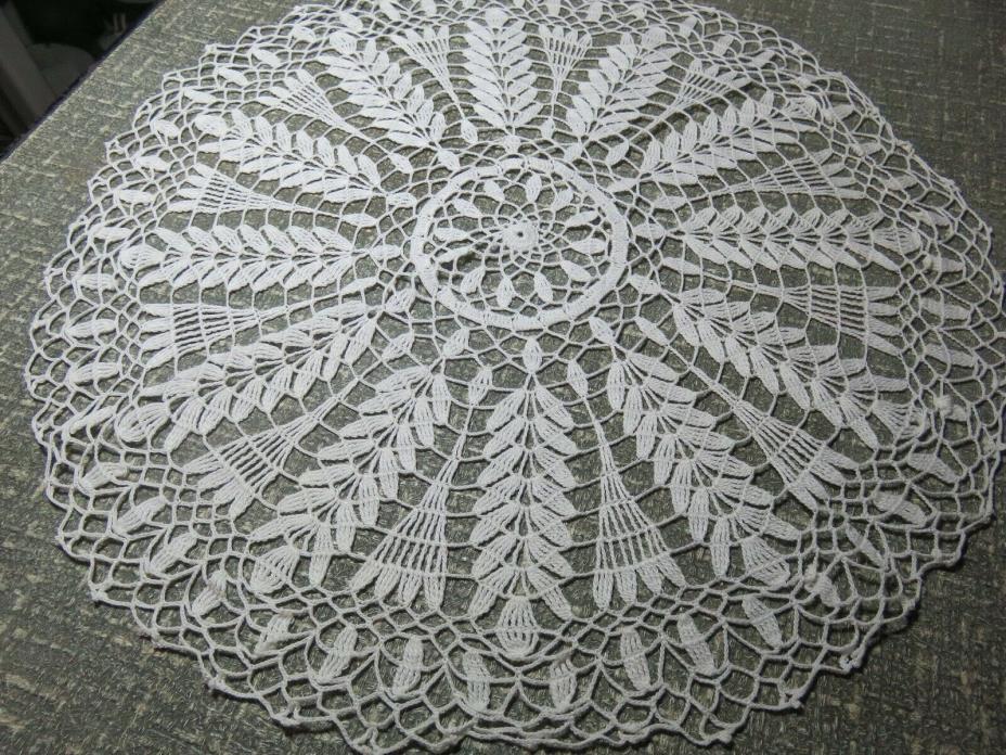 Vintage White Crochet Lace Doily Centerpiece 16