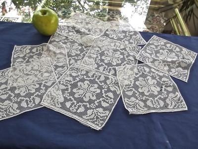 9 Antique Italian Hand Knotted Filet Lace 6