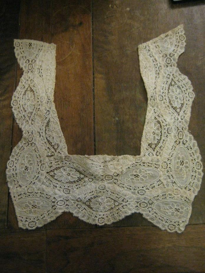 ANTIQUE EDWARDIAN CREAM LACE COLLAR - for dressing up, wedding
