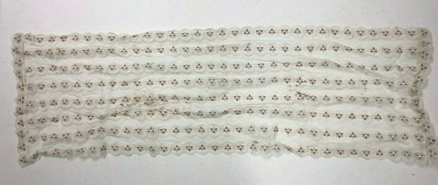 Antique  Lace Table Runner Cotton Floral Netting - 4 FT LONG