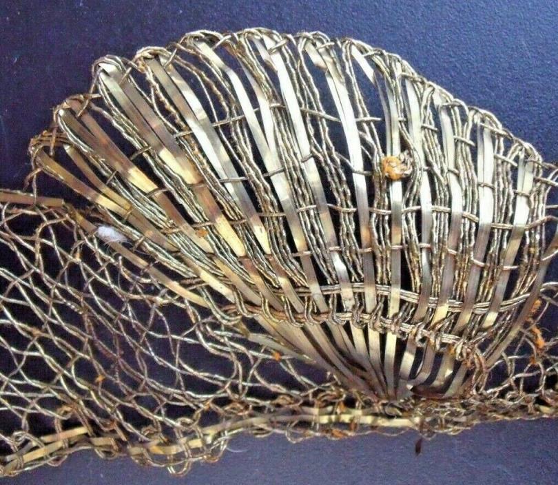 1 1/2 Beautiful Yards of Antique Metal (Brass?) Ribbon