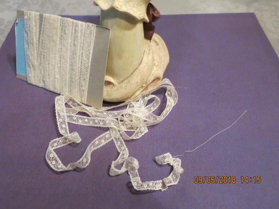 ANTIQUE FRENCH NET LACE PATTERN FINISHED EDGE -DOLL QUILT ART MEDIA 60