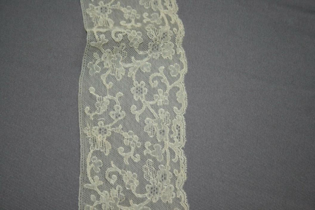 VINTAGE NET LACE YARDAGE CRAFTS NEW OLD STOCK Point de Venise Design almost 2 YD