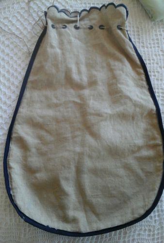 c1890 Flax Linen Unmentionable Sack Hand Scalloped