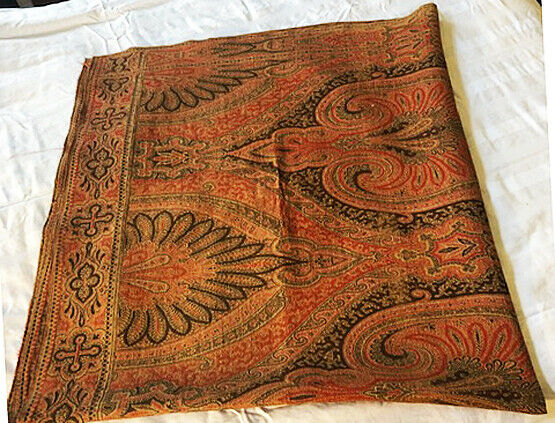 Fine Antique Paisley Piano throw or Shawl, 65