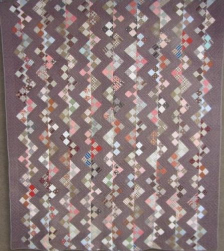 All American Quilts! c 1880s Streaks of Lighting 