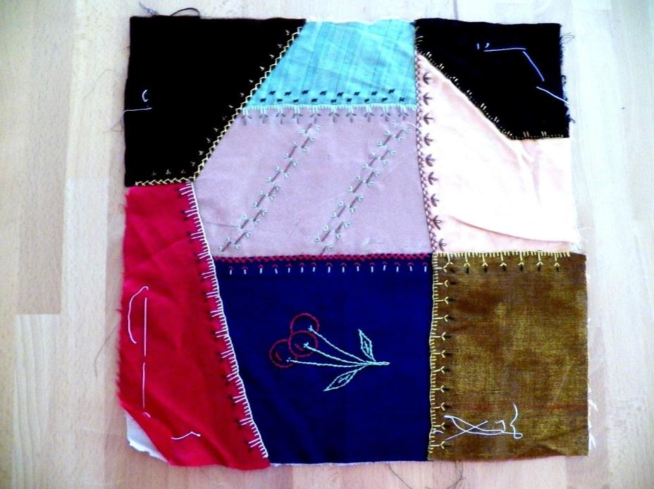 RARE Antique Velvet & Silk 12