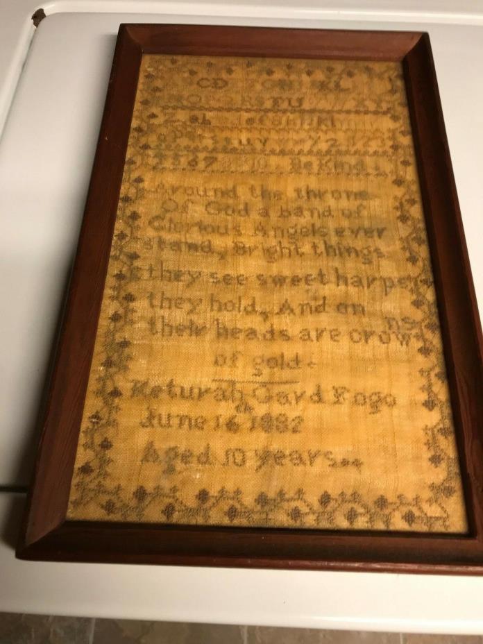 newfoundland antique collectable sampler ----from Fogo