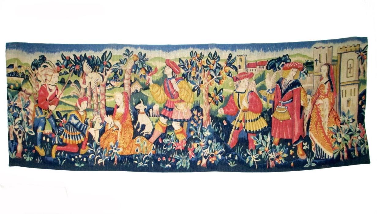 An Horizontal Shaped Medieval Style Tapestry