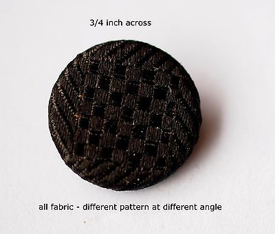 Antique Paris Marked Black Woven Button.  Free Shipping!