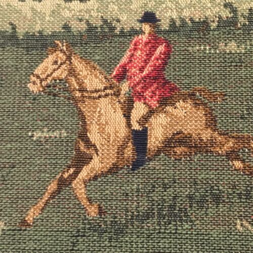 2 pcs Vintage Victorian Era Riding Horse and Playing Golf Tapestry Wall Hanging