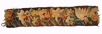 A Gorgeous Antique Tapestry Border with Flowers