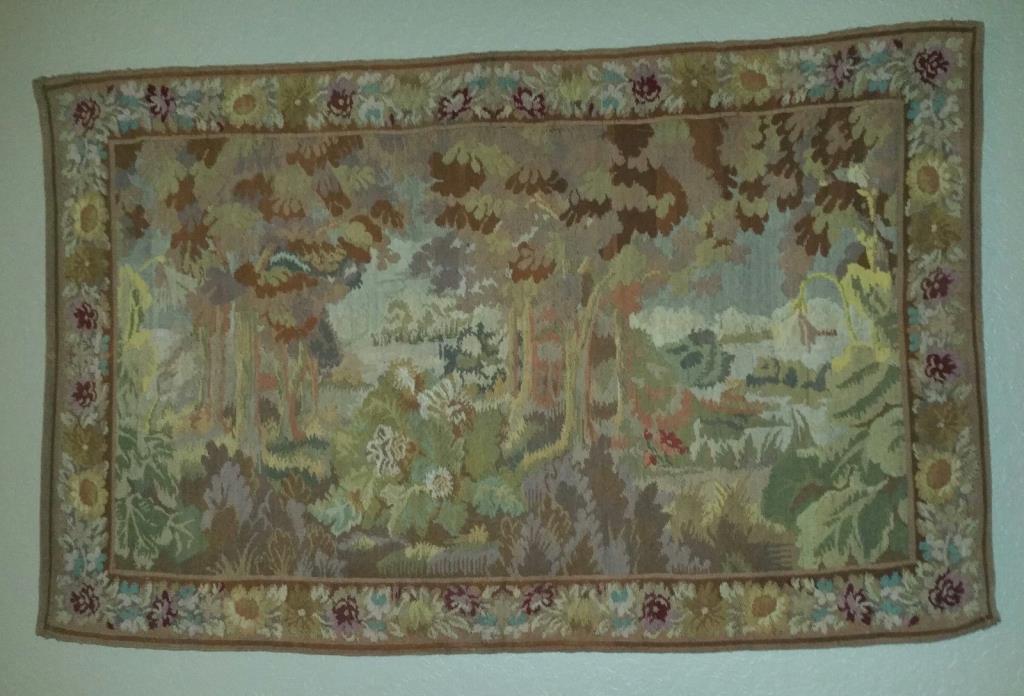 European Flemish Wool Tapestry 17th century,3' 4