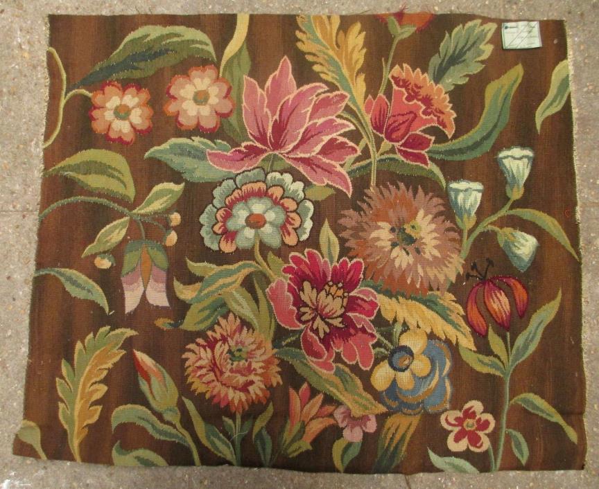 An Antique Tapestry with Flowers