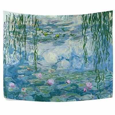 WIHVE Monet Wall Stickers & Murals Tapestry Water Lilies Flowers Art Home Decor