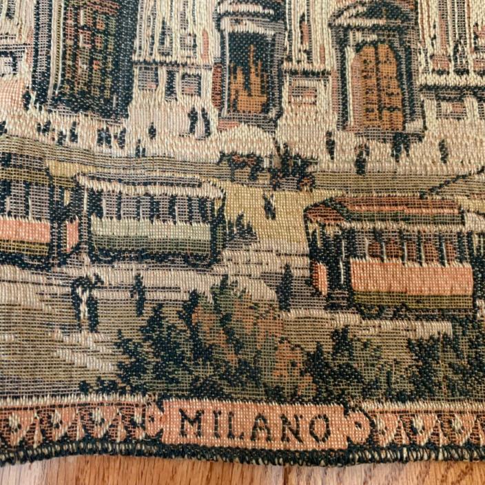 Vintage Tapestry Milano Italy Architectural Wall Hanging 18