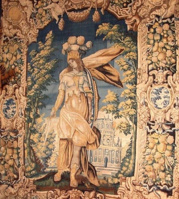 Amazing Antique 17th century antique Brussels Mythological Tapestry