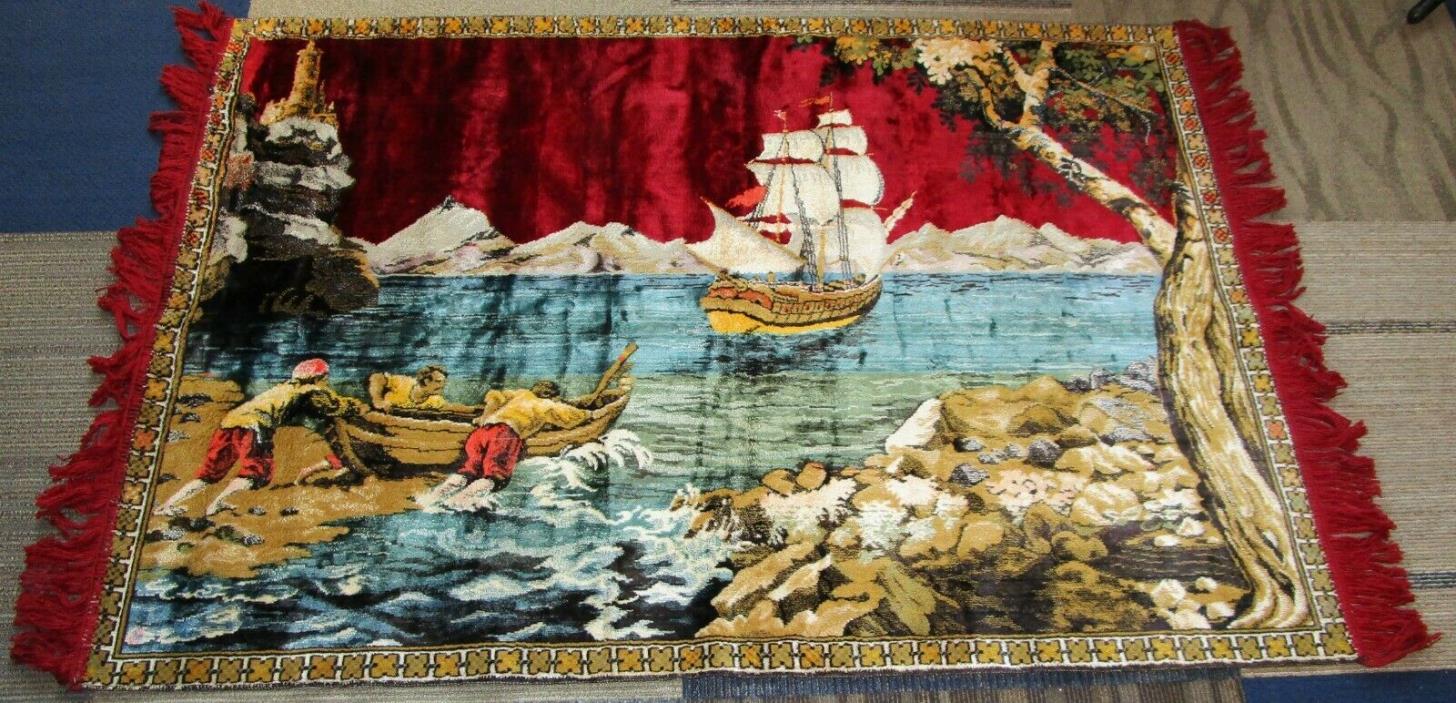 Vintage Large Seascape Tapestry